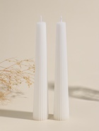 Набор свечей, 3.5×23 см, 2 шт. «Башня», белый, 4×9.5×25 см - Фото 1