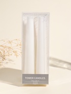 Набор свечей, 3.5×23 см, 2 шт. «Башня», белый, 4×9.5×25 см  (артикул 10962285)  большой выбор товаров оптом и в розницу по низким ценам с доставкой