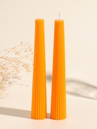 Набор свечей, 3.5×23 см, 2 шт. «Башня», апельсин, 4×9.5×25 см  (артикул 10962289)  большой выбор товаров оптом и в розницу по низким ценам с доставкой