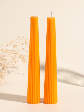 Набор свечей, 3.5×23 см, 2 шт. «Башня», апельсин, 4×9.5×25 см  (артикул 10962289)  большой выбор товаров оптом и в розницу по низким ценам с доставкой