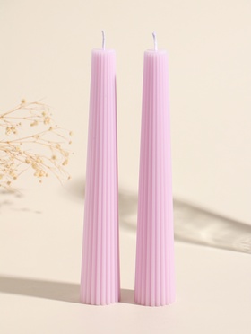 Набор свечей, 3.5×23 см, 2 шт. «Башня», светло-розовый, 4×9.5×25 см  (артикул 10962291)  большой выбор товаров оптом и в розницу по низким ценам с доставкой