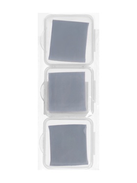 Ластик клячка, набор, 3 штуки, прямоугольные, серый, 37×35×0.9 мм, в коробочке