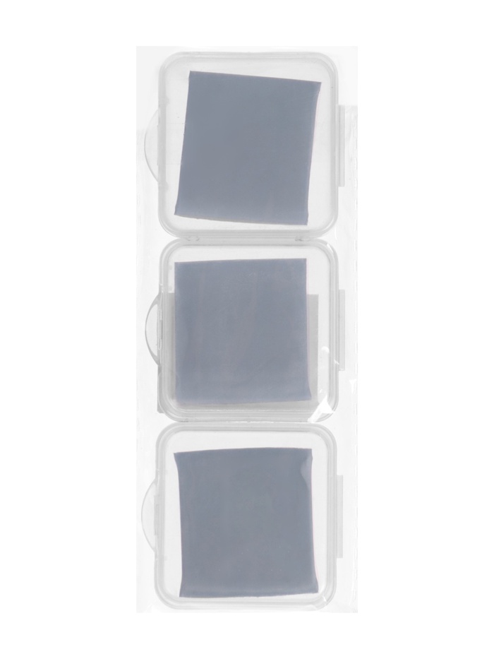 Ластик клячка, набор, 3 штуки, прямоугольные, серый, 37×35×0.9 мм, в коробочке - Фото 1