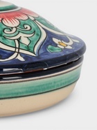 УЦЕНКА Масленка Риштанская Керамика «Цветы», 17 см, синий - Фото 3