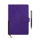 УЦЕНКА Ежедневник недатированный А5, 140 л, клетка, к/зам, с ручкой, в подарочной коробке, Фиолетовый 10 - Фото 1