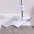 УЦЕНКА Швабра плоская с вертикальным отжимом и щеткой, 38×12×136 см, стальная ручка, дополнительная насадка - Фото 7