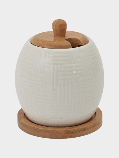 УЦЕНКА Сахарница на деревянной подставке Bella Tenero 250 мл, 9 см