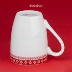 УЦЕНКА Кружка новогодняя Доляна «Финский лес», 330 мл, 12×8.5×11 см, фарфор, белая - Фото 2