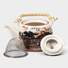 УЦЕНКА Чайник заварочный «Пейзаж», 600 мл, с металлическим ситом, керамика - Фото 2