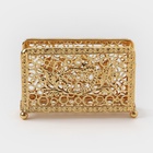 УЦЕНКА Салфетница «Сердца», декоративная, 14×9.5×4 см, золотистая - Фото 3