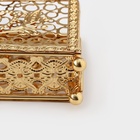 УЦЕНКА Салфетница «Сердца», декоративная, 14×9.5×4 см, золотистая - Фото 5