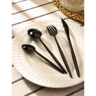 УЦЕНКА Набор столовых приборов «Античность», 4 предмета, чёрный - Фото 4