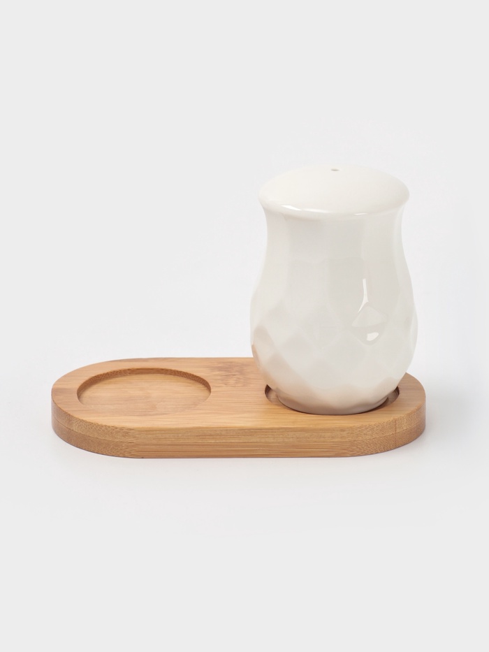 УЦЕНКА Набор для специй на дерев подставке 2 шт "Bella Tenero" солонка, перечница - Фото 1