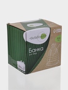 УЦЕНКА Баночка для мёда и варенья со стеклянной ложкой «Эко. Пчелка» 300 мл, 10×12.5 см - Фото 2