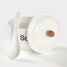 УЦЕНКА Супница с ложкой на подставке из бамбука BellaTenero, 450 мл, 15×11.5×7.5 см - Фото 4