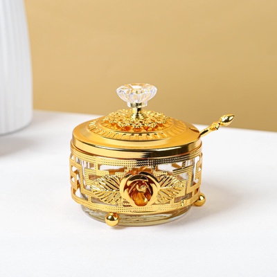 УЦЕНКА Сахарница «Роза» с ложкой 9×10 см