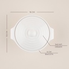 УЦЕНКА Кастрюля из жаропрочной керамики SL Home «Санторини», 340 мл, 16×13.5×6 см, белая - Фото 2
