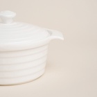 УЦЕНКА Кастрюля из жаропрочной керамики SL Home «Санторини», 340 мл, 16×13.5×6 см, белая - Фото 3