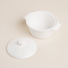 УЦЕНКА Кастрюля из жаропрочной керамики SL Home «Санторини», 340 мл, 16×13.5×6 см, белая - Фото 4