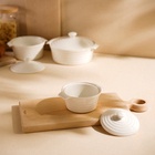 УЦЕНКА Кастрюля из жаропрочной керамики SL Home «Санторини», 340 мл, 16×13.5×6 см, белая - Фото 6