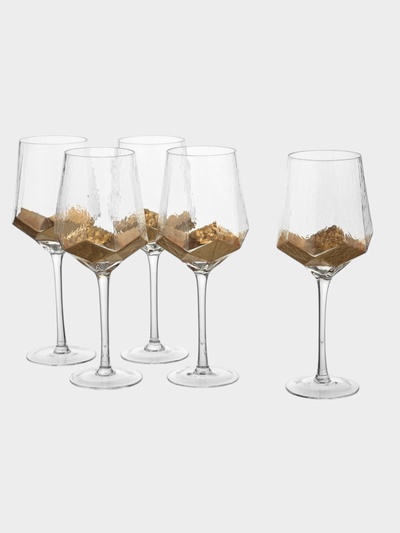 УЦЕНКА Набор бокалов для вина 6 шт. «Дарио» 500 мл, 10×25 см, цвет золото