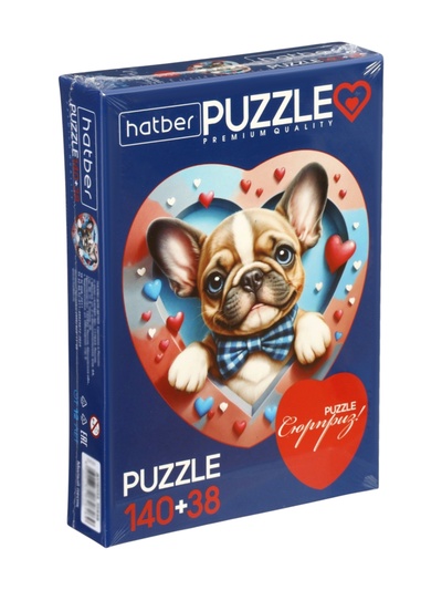 Пазл 2в1 «Милый песик», 140+38 деталей