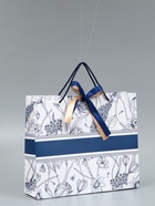 Пакет подарочный ламинированный «Цветы», мрамор, с бантом, 35×30×10 см  (артикул 10935055)  большой выбор товаров оптом и в розницу по низким ценам с доставкой