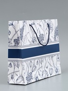 Пакет подарочный ламинированный «Цветы», мрамор, с бантом, 35×30×10 см  (артикул 10935055)  большой выбор товаров оптом и в розницу по низким ценам с доставкой