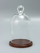 УЦЕНКА Стеклянный купол-клош с шариком на подставке «Родрик», 29×15 см, стекло, коричневый 11004028
