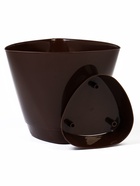 Горшок для цветов «Элеганс», 2 л, d=17.3 см, h=15 см, пластиковый, с поддоном, цвет шоколад  (артикул 10998747)  большой выбор товаров оптом и в розницу по низким ценам с доставкой