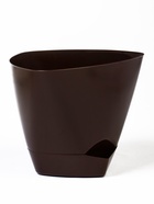 Горшок для цветов «Элеганс», 3 л, d=19.3 см, h=16.7 см, пластиковый, с прикорневым поливом, цвет шоколад - Фото 2