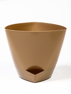 Горшок для цветов «Элеганс», 4 л, d=22 см, h=20 см, пластиковый, с прикорневым поливом, бежевый - Фото 3