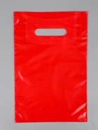 Пакет полиэтиленовый с вырубной ручкой, Красный 20х30 см, 70 мкм  (артикул 10958411)  большой выбор товаров оптом и в розницу по низким ценам с доставкой