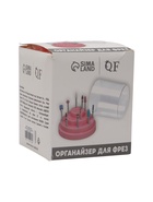 УЦЕНКА Органайзер д/фрез 48секц круг d8*9.5cм роз/прозрач к/кор QF - Фото 4