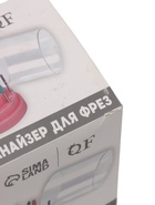 УЦЕНКА Органайзер д/фрез 48секц круг d8*9.5cм роз/прозрач к/кор QF - Фото 6