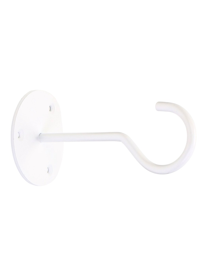 Кронштейн для кашпо с цветами «Крючок», металлический, белый - Фото 1