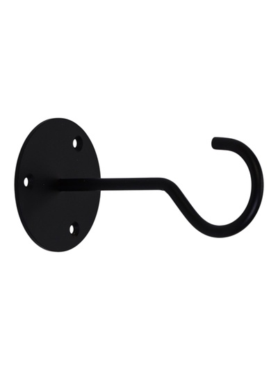 Кронштейн для кашпо с цветами «Крючок», металлический, чёрный