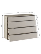 Комод «Заря», 1200×403×916 мм, цвет дуб делано/кашемир  (артикул 10996544)  большой выбор товаров оптом и в розницу по низким ценам с доставкой