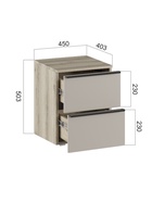 Тумба прикроватная «Заря», 450×403×530 мм, цвет дуб делано/кашемир  (артикул 10996552)  большой выбор товаров оптом и в розницу по низким ценам с доставкой