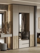 Прихожая «Заря», 900×403×2196 мм, цвет дуб делано/кашемир  (артикул 10996553)  большой выбор товаров оптом и в розницу по низким ценам с доставкой