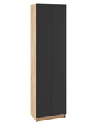 Шкаф платяной «Сева», 600×400×2200 мм, цвет графит/дуб крафт - фото 122245602