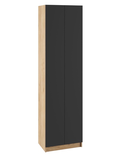 Шкаф платяной «Сева», 600×400×2200 мм, цвет графит/дуб крафт