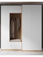 Шкаф двухстворчатый «Сева», 900×530×2200 мм, цвет белый/дуб крафт - фото 122245607