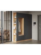 Стеллаж торцевой «Сева», 396×200×2200 мм, цвет графит/дуб крафт - фото 122245614