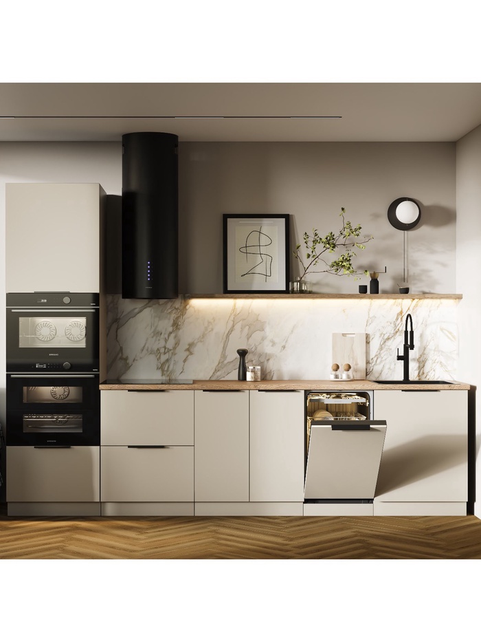 Кухонный гарнитур прямой «Виктория», без верха, 3000 мм, цвет кашемир - Фото 1