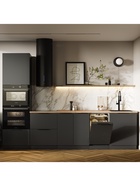 Кухонный гарнитур прямой «Виктория», без верха, 3000 мм, цвет графит - Фото 1