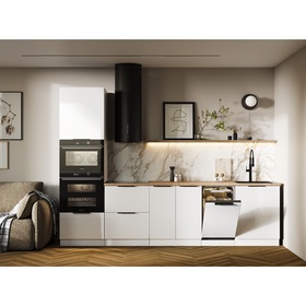 Кухонный гарнитур без верха Виктория 3000, Белый глянец 10996586