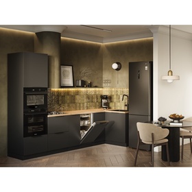 Кухонный гарнитур без верха угловой Виктория 3000х1200, Графит 10996588