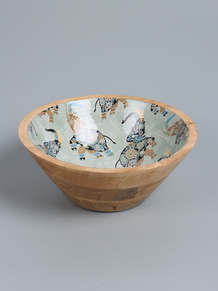 УЦЕНКА Салатник «Мудрый слон» дерево манго 25×25×10 см - Фото 1