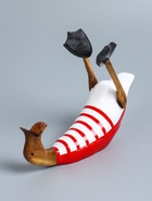 УЦЕНКА Подставка под бутылку "Уточка в красном" дерево 34х18х29 см - Фото 2